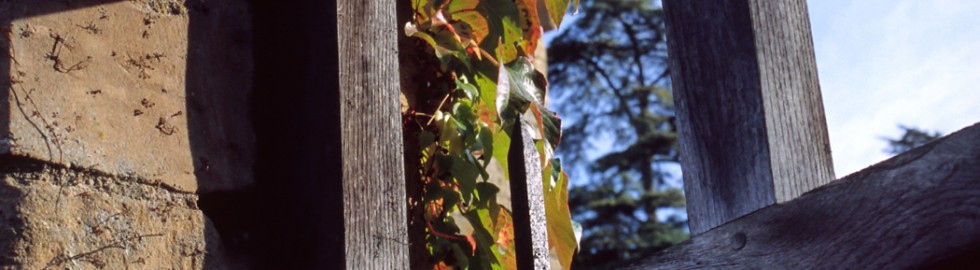 Portail en bois et pieux de fer, Dordogne