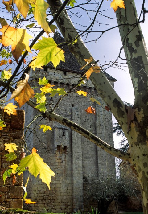 Donjon du château de la Salle, Saint-Léon sur Vézère, Dordogne – Couleurs d’automne