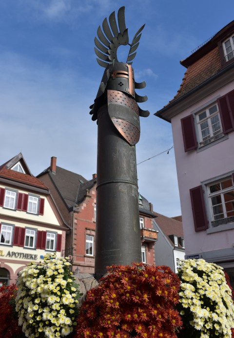 Fontaine, Chrysanthema, fête florale, Lahr, Allemagne