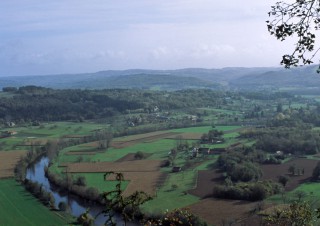 La Vézère vue depuis la Côte de Jor, Dordogne