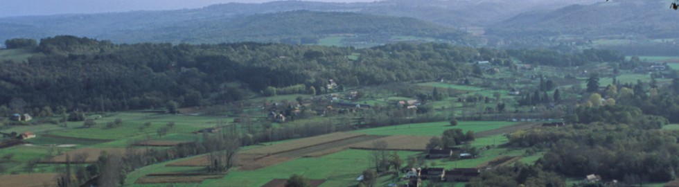 La Vézère vue depuis la Côte de Jor, Dordogne