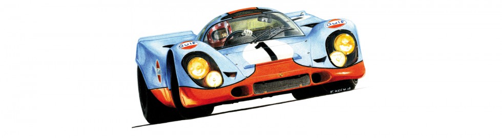 Porsche 917k, pilote Jo Siffert, Daytona 1970 – Vue d’artiste