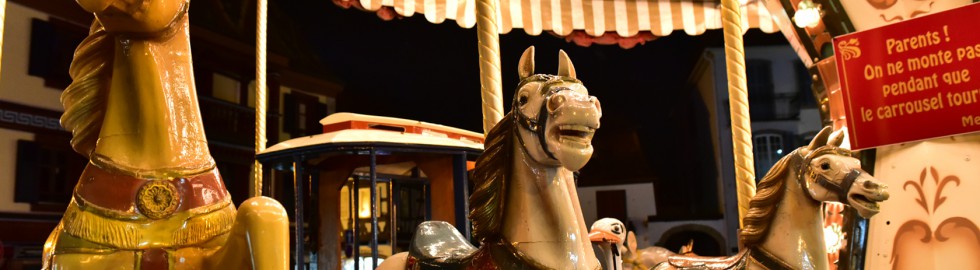 Chevaux en furie… sur carrousel, Alsace