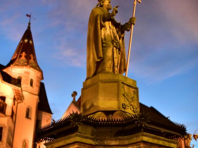 Statue du pape Léon IX à Eguisheim, Alsace