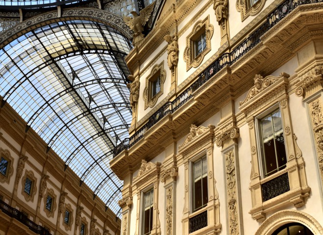 Galleria Vittorio Emanuele II, sous la voûte de verre – Milan, Italie