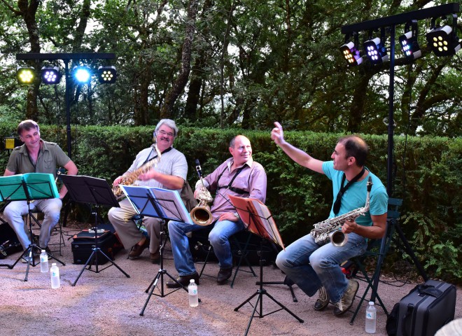 Quatuor saxophone, jardins de Marqueyssac.