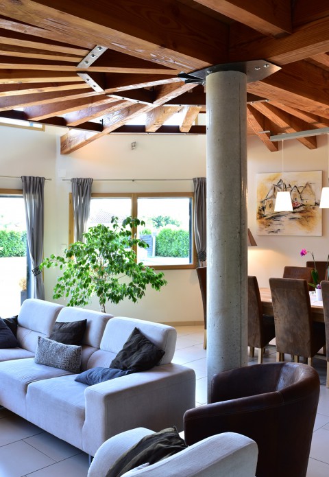 La « Gratadie », le pilier, pièce maîtresse du gîte.