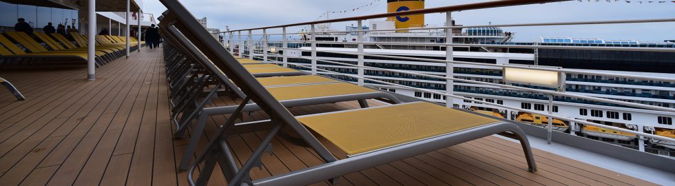 Sur un pont du Costa Diadema