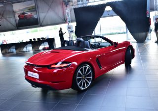 Porsche 718 Boxster en mouvement