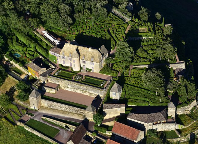 Château et parc de Marqueyssac, vue aérienne