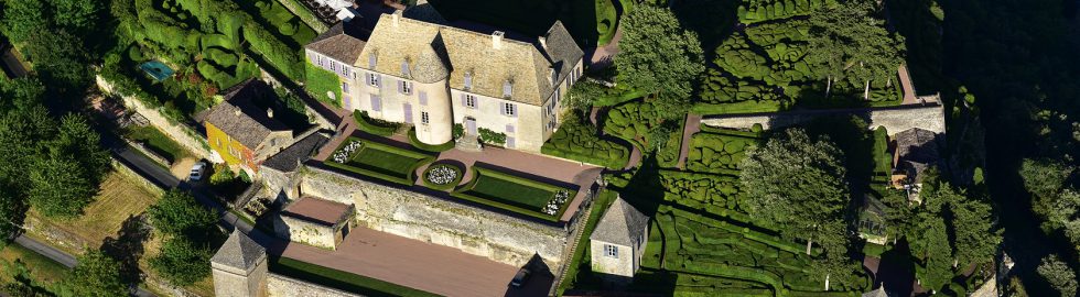 Château et parc de Marqueyssac, vue aérienne